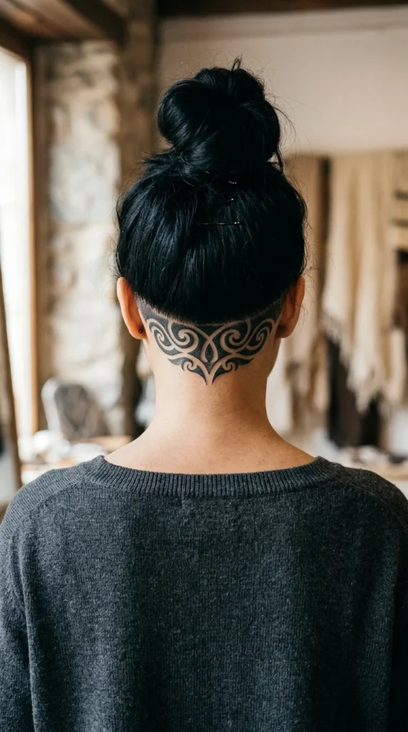 20 Creative Undercut Hair Tattoos for Girls