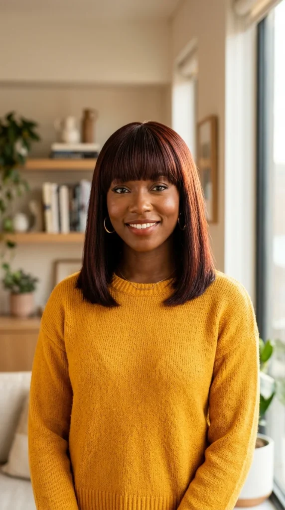 11 Trendy Bobs with Bangs That Beautifully Frame Black Women’s Features