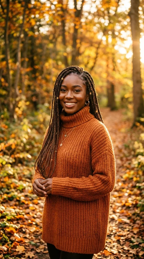 19 Warm Thanksgiving Braided Styles for Black Women