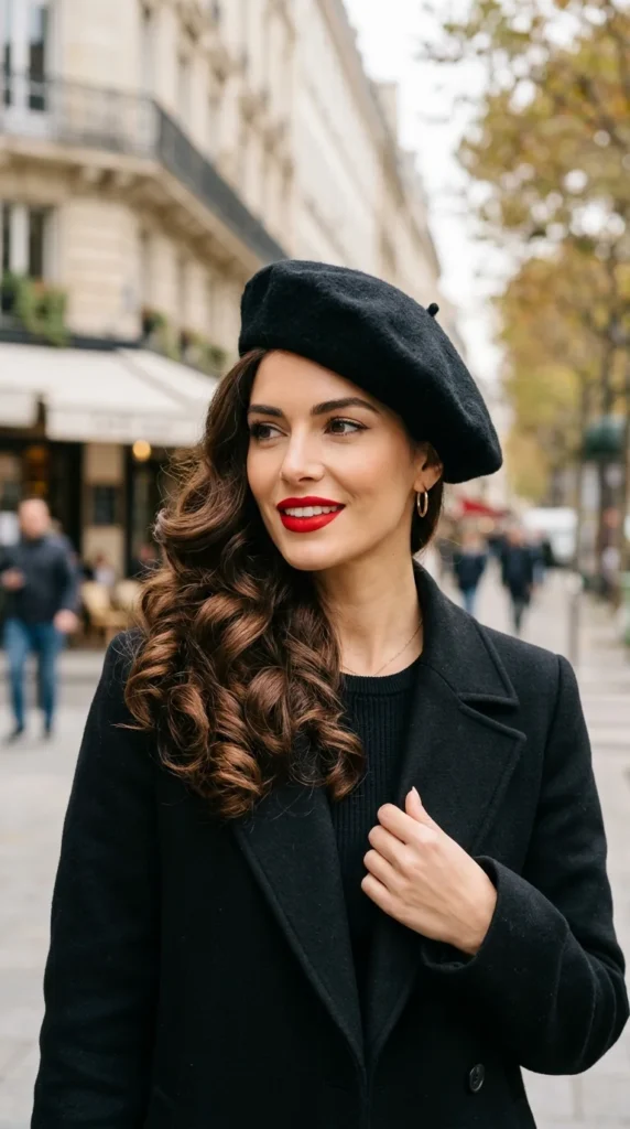 15 Wool Felt Beret Hairstyles Designed for Cold Weather